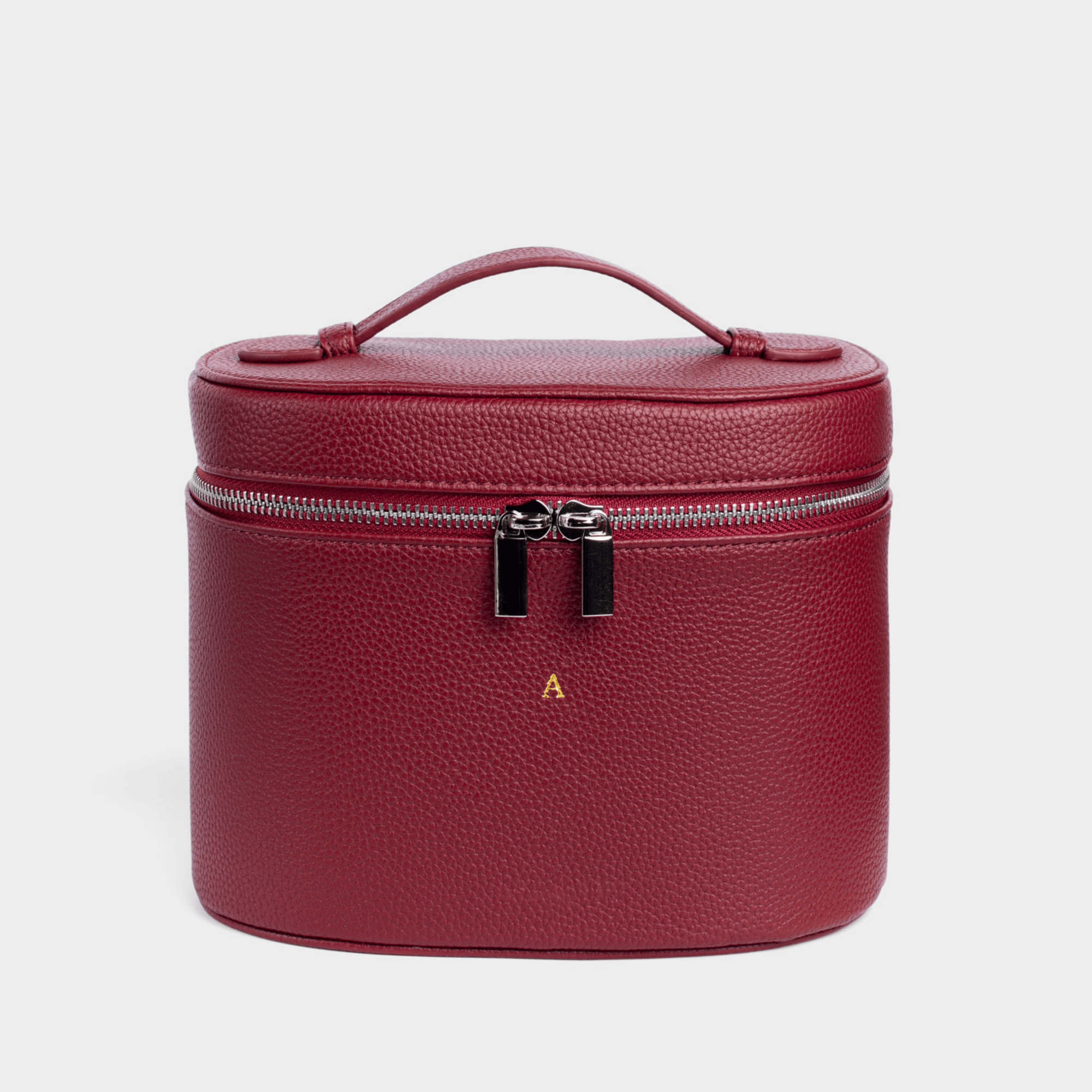 Burgundy Pebble Personalized Vanity Case