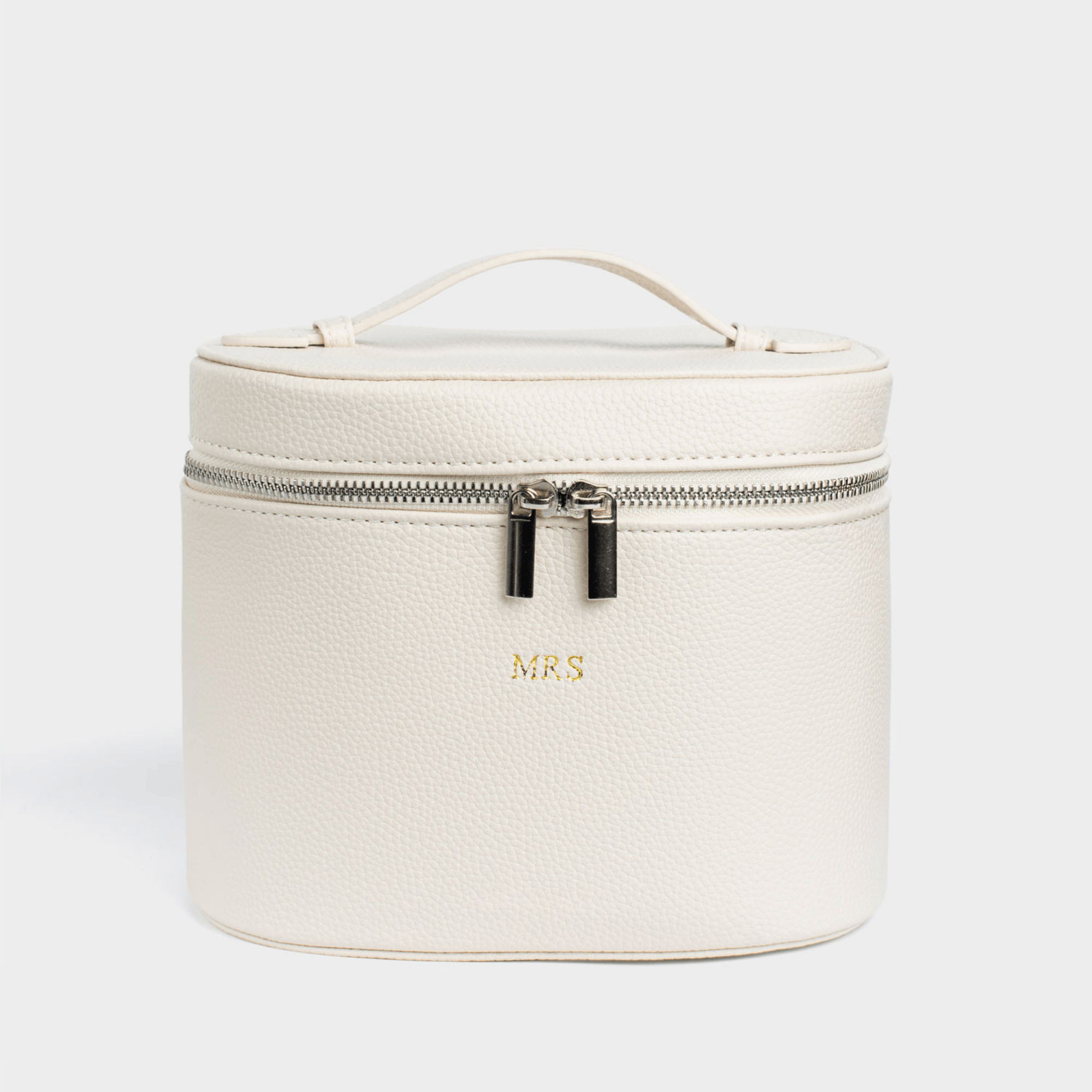 Ivory Pebble Personalized Vanity Case