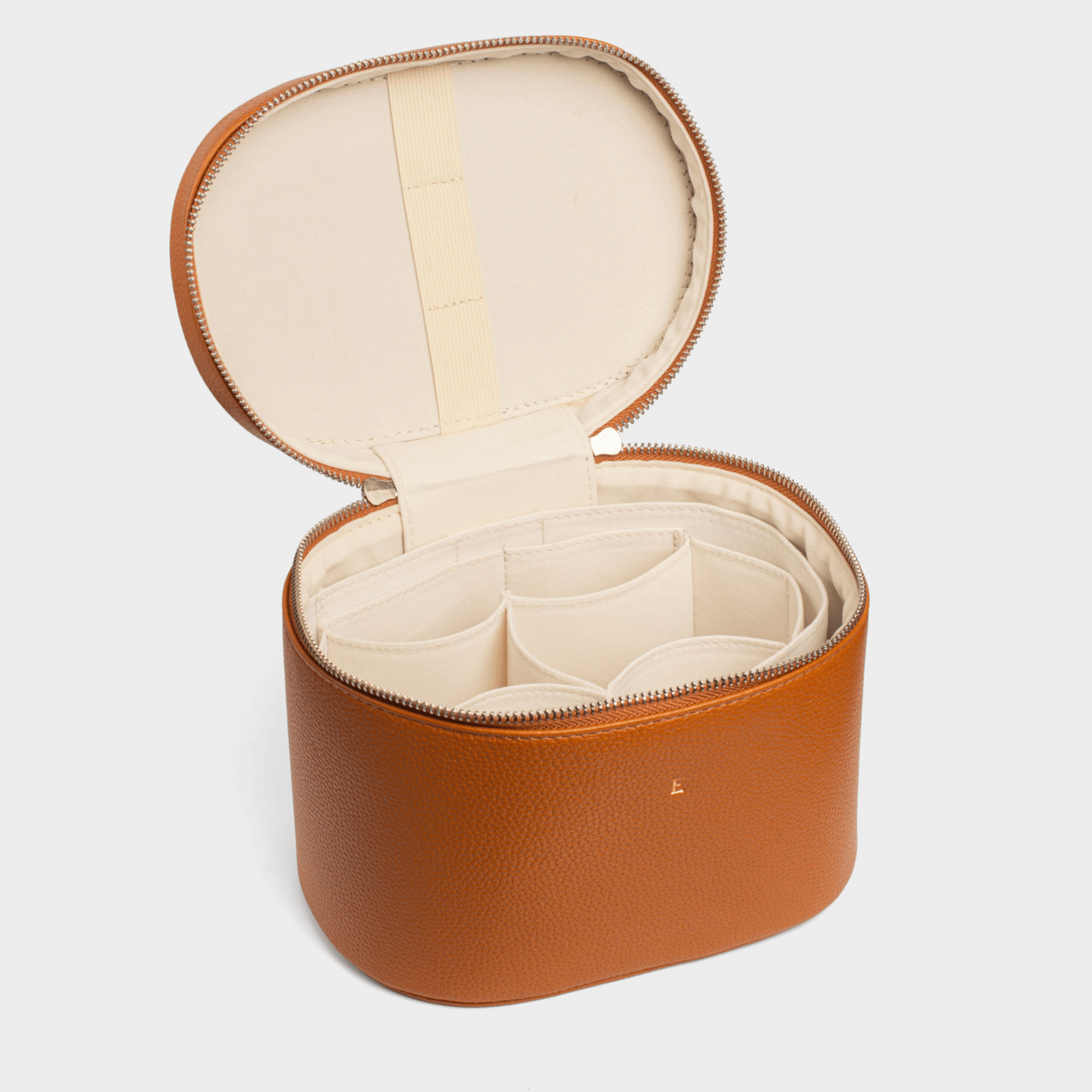 Tan Pebble Personalized Vanity Case