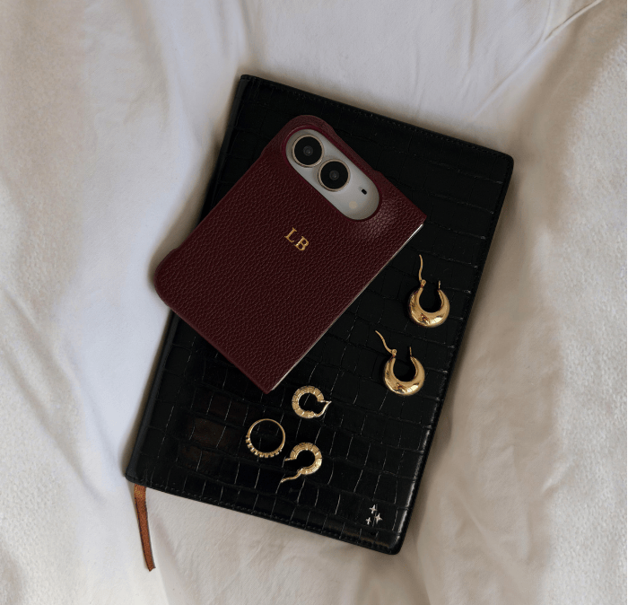 Red Pebble Texture Personalized Snap Case iPhone Duo