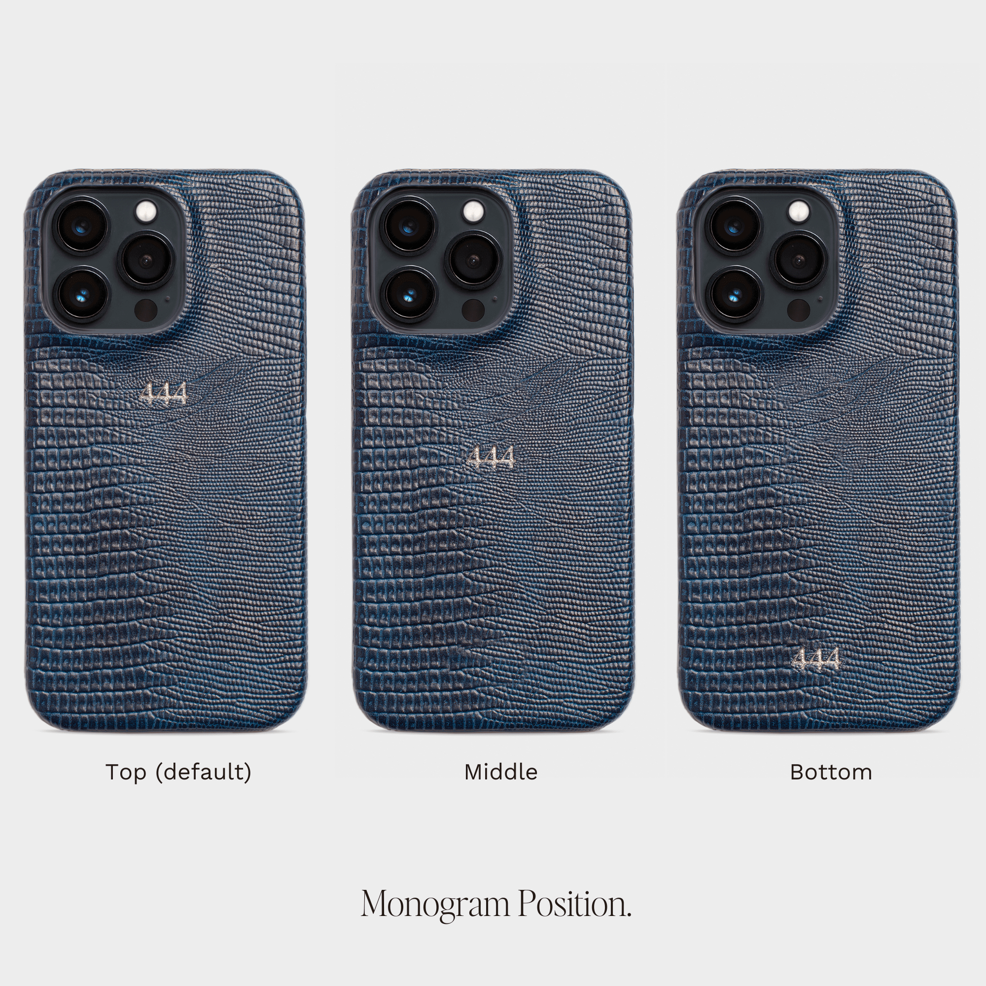 Navy Lizard Texture Personalized Snap Case