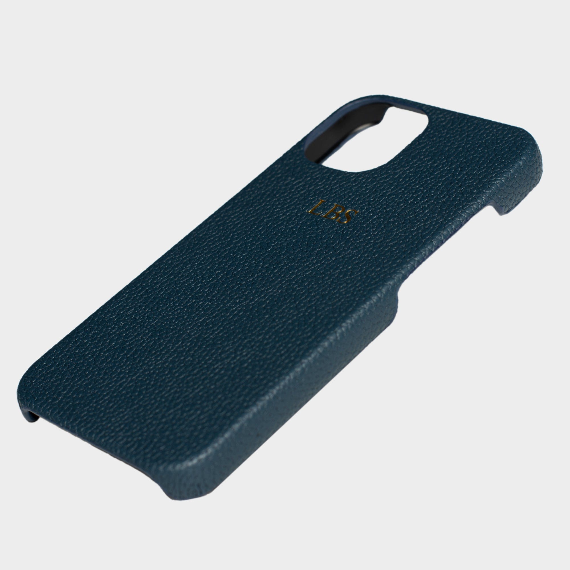 Navy Pebble Texture Personalized Snap Case