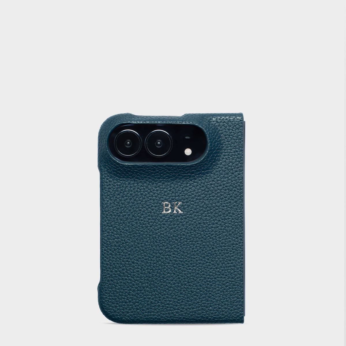 Navy Pebble Texture Personalized Snap Case iPhone Duo
