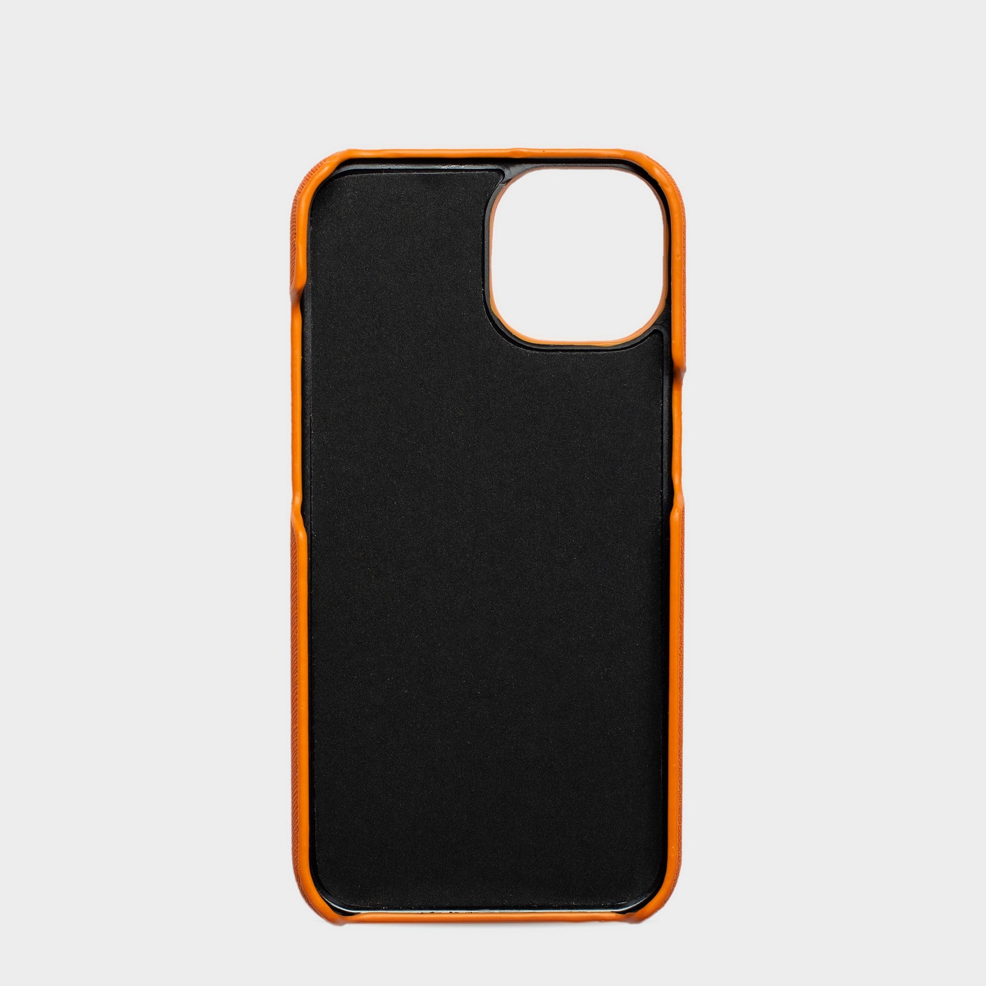 Orange Saffiano Texture Personalized Snap Case