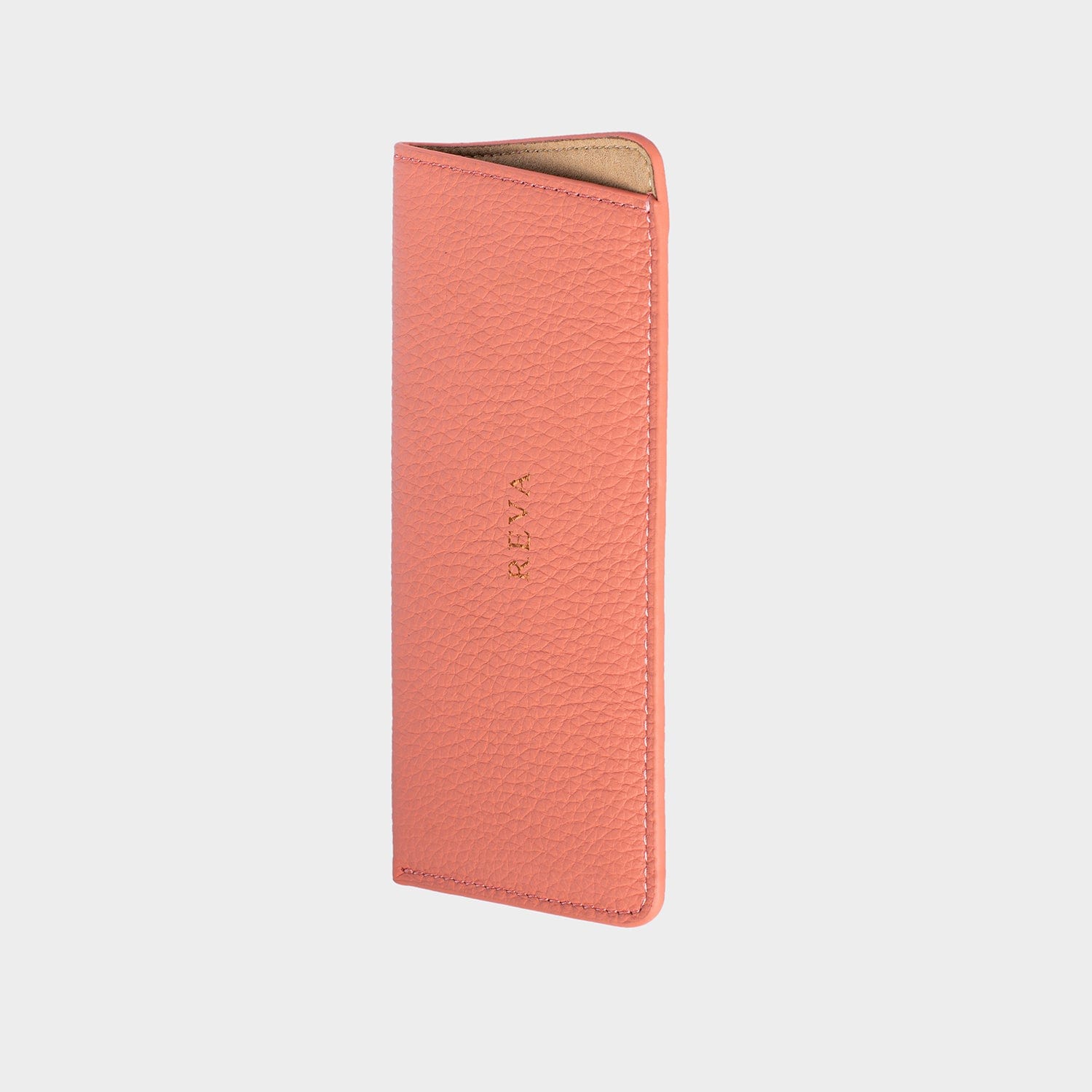 Pink Leather Personalized Glasses Case