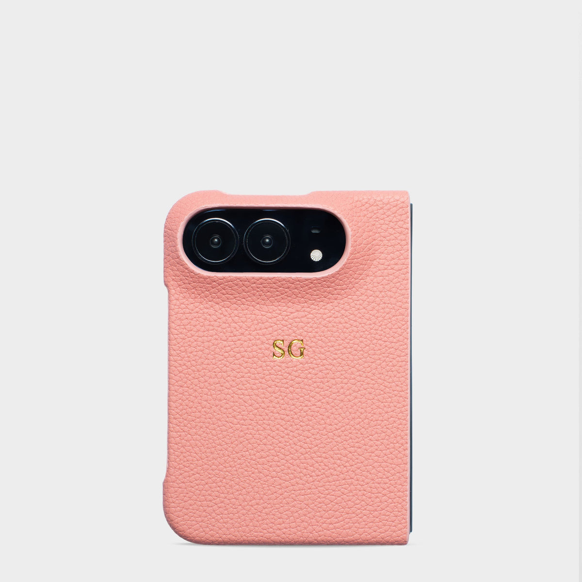 Pink Pebble Texture Personalized Snap Case iPhone Duo
