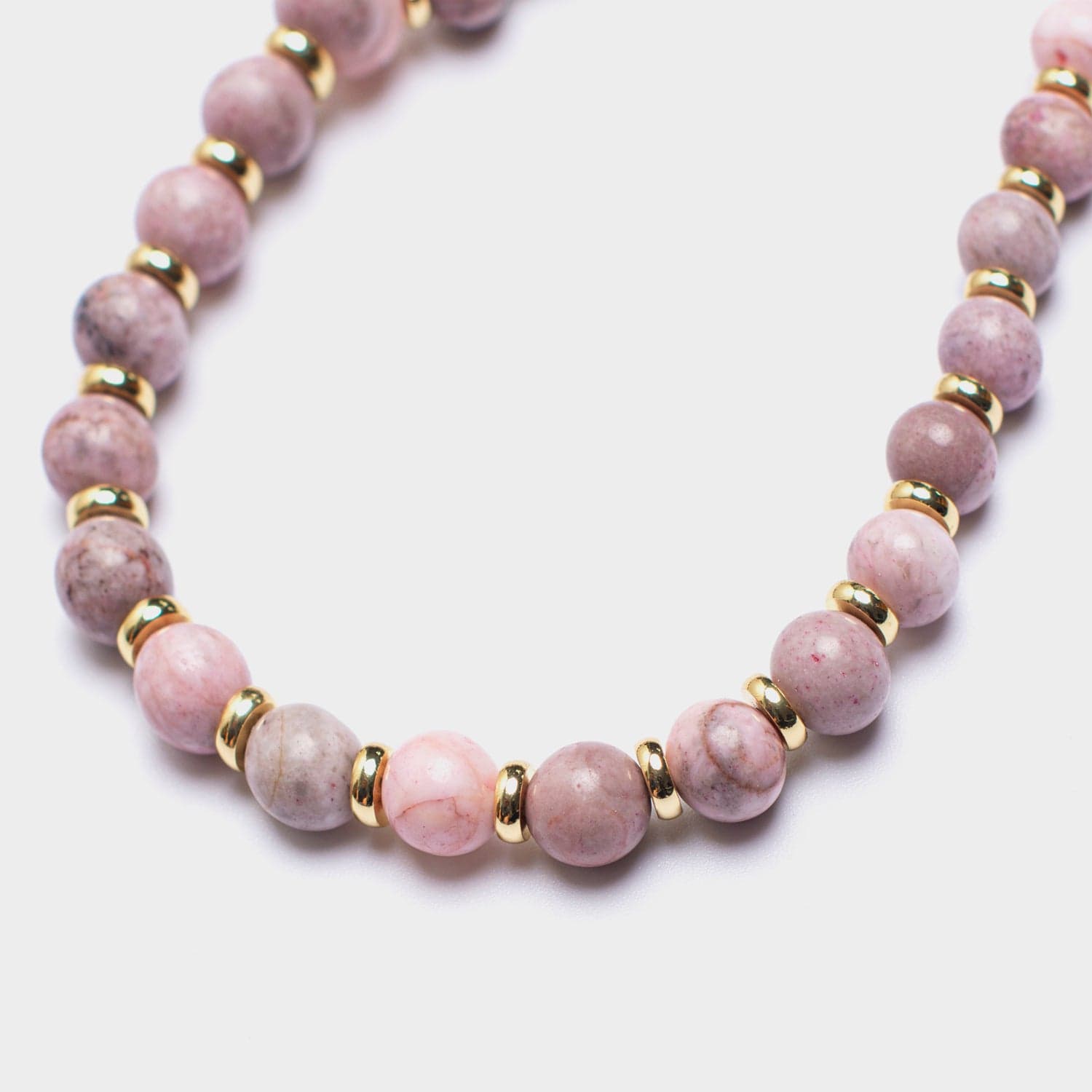 Pink Zebra Natural Stone Phone Charm