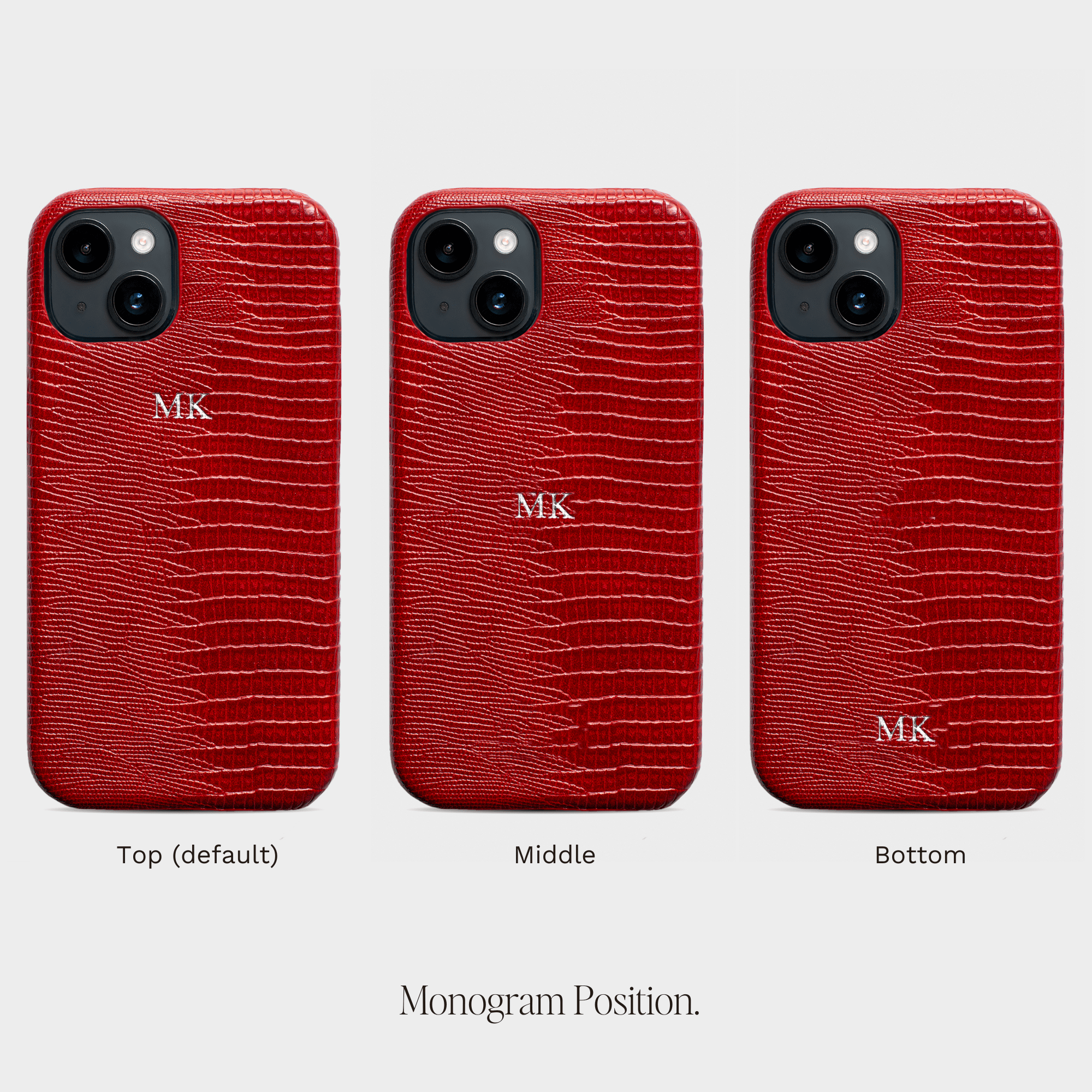 Violet Red Lizard Texture Personalized Snap Case
