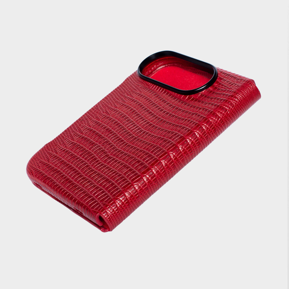 Violet Red MagSafe Lizard Leather Personalized Case iPhone Duo