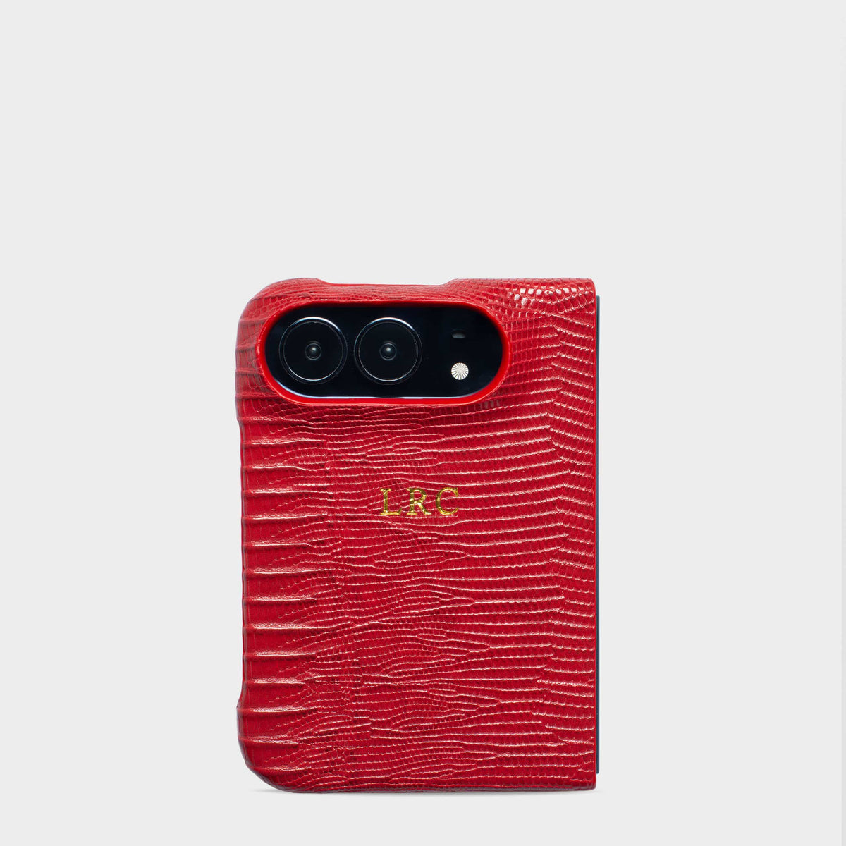 Violet Red Lizard Texture Personalized Snap Case iPhone Duo