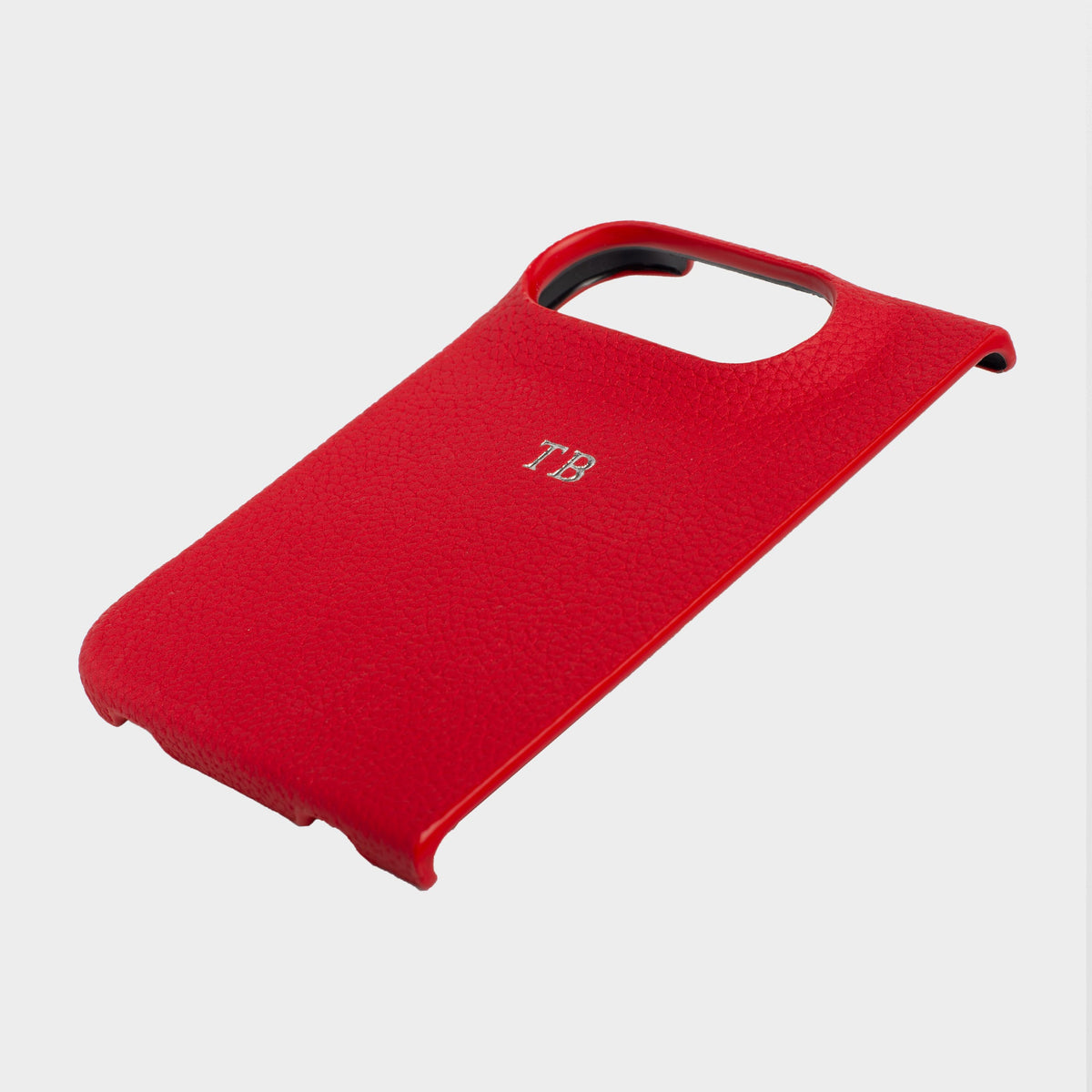 Red Pebble Texture Personalized Snap Case iPhone Duo