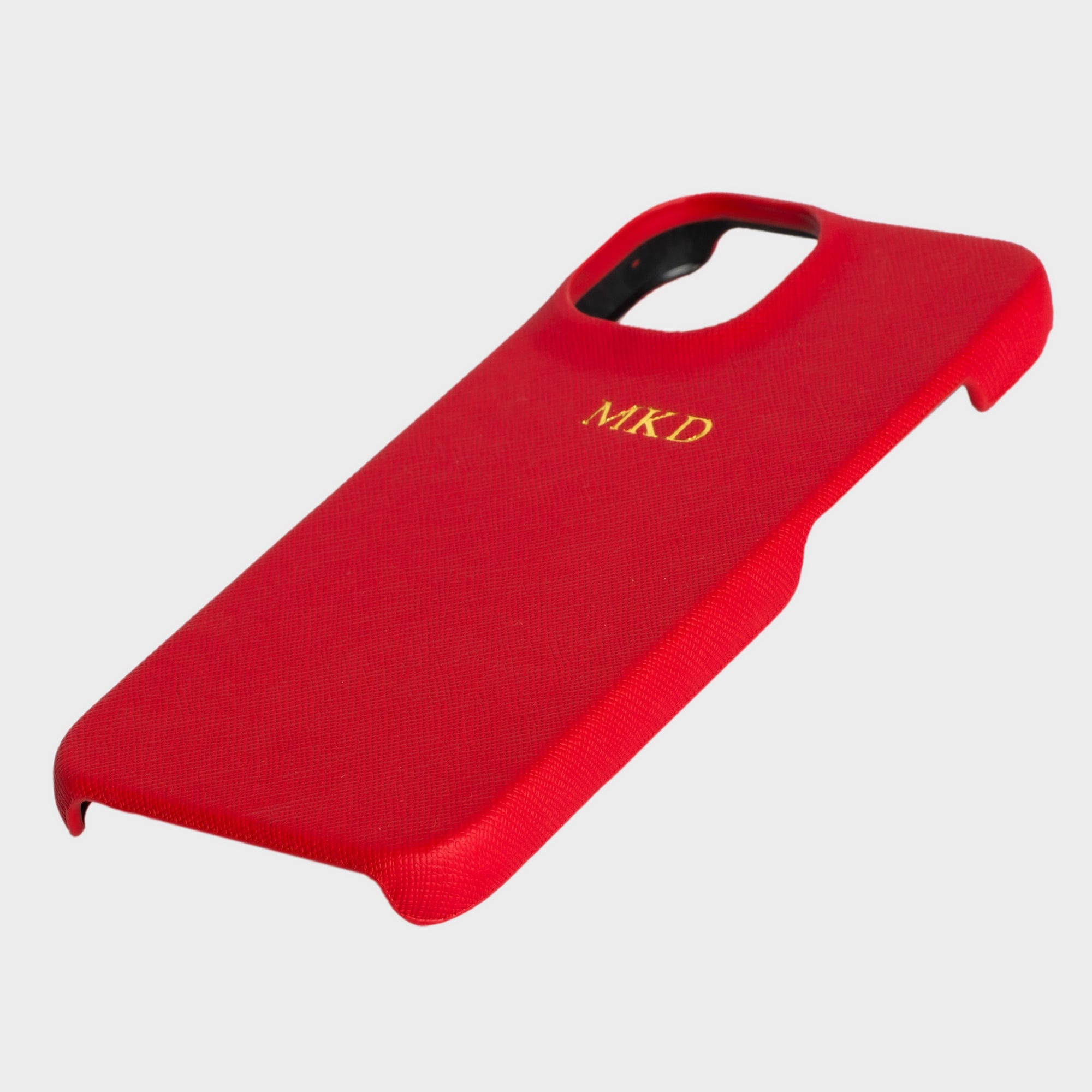 Red Saffiano Texture Personalized Snap Case