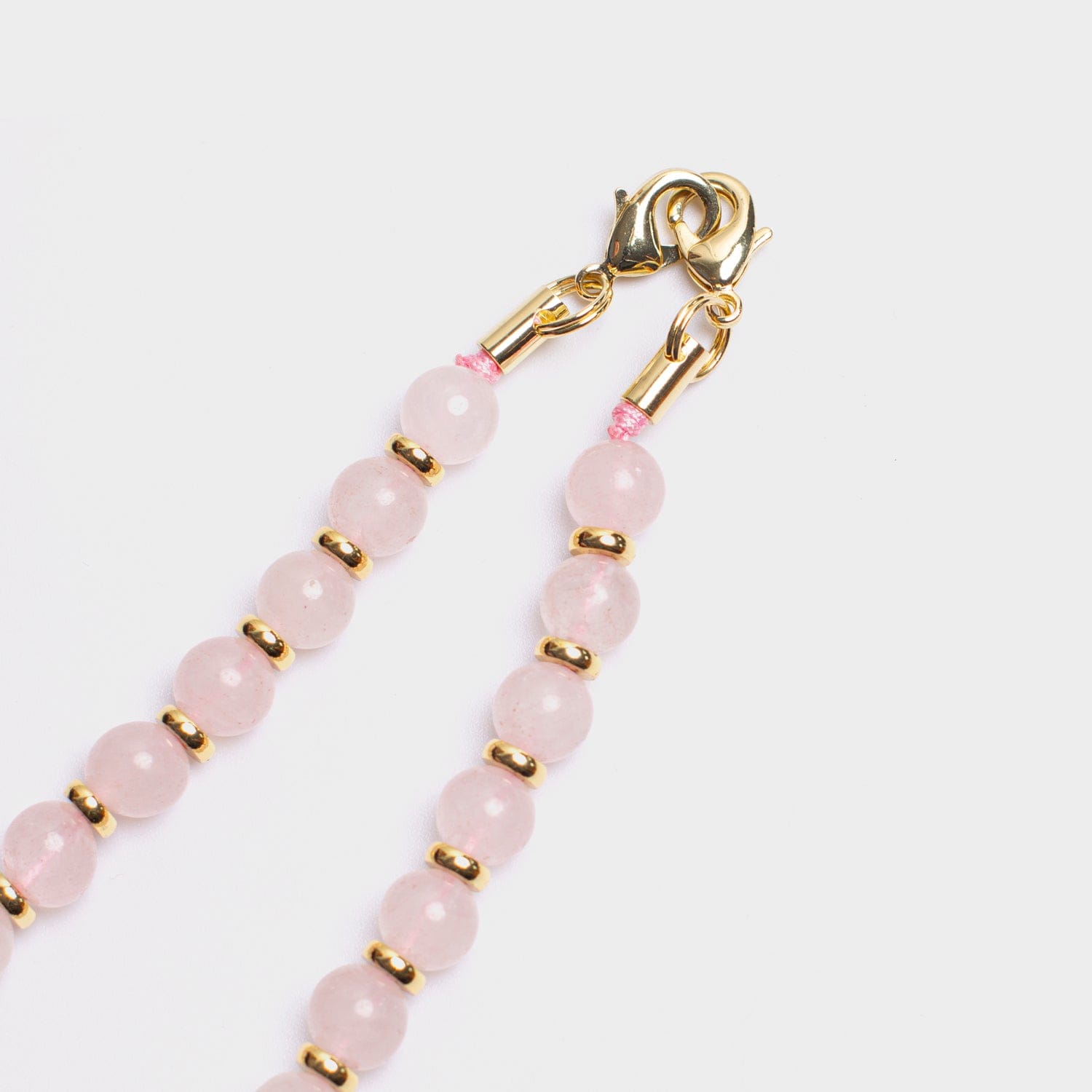 Rose Quartz Natural Stone Phone Charm