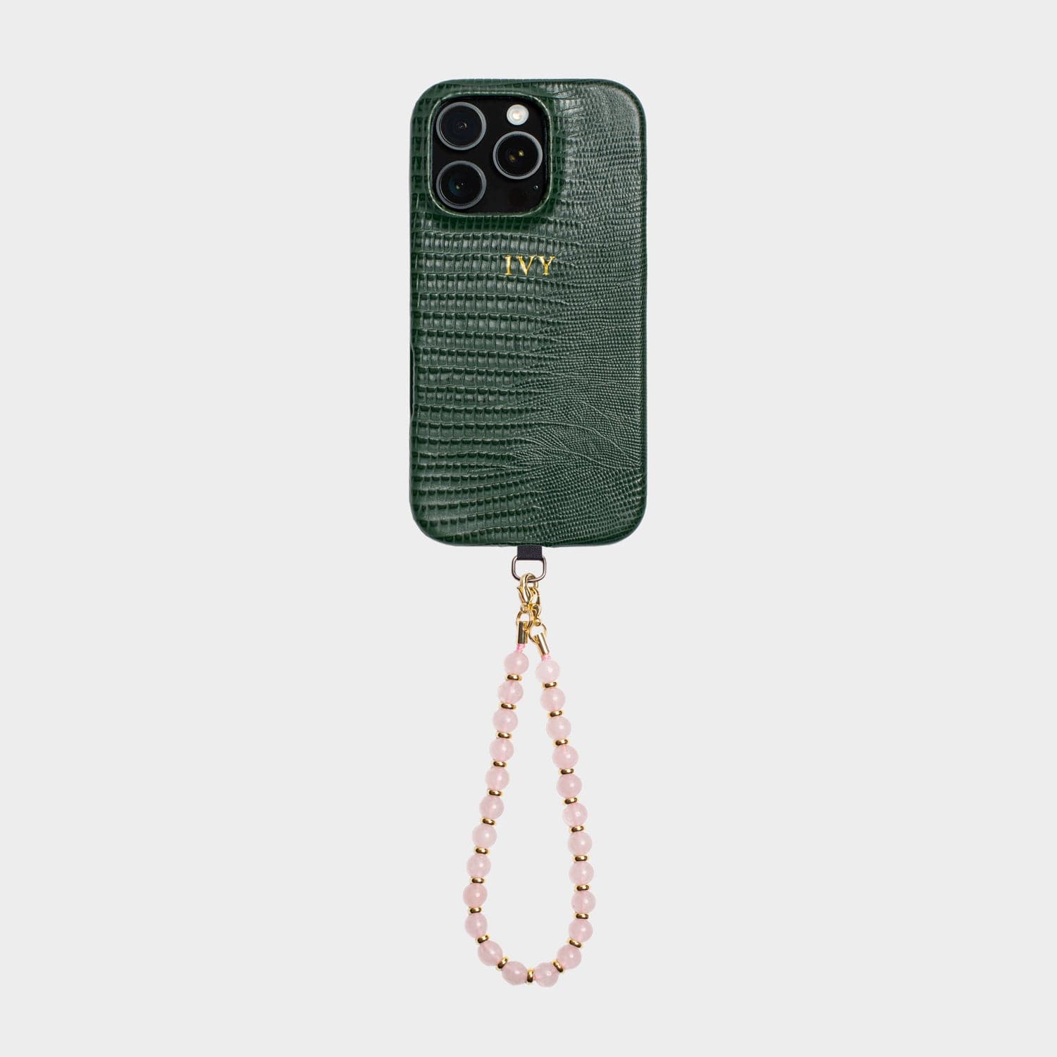 Rose Quartz Natural Stone Phone Charm