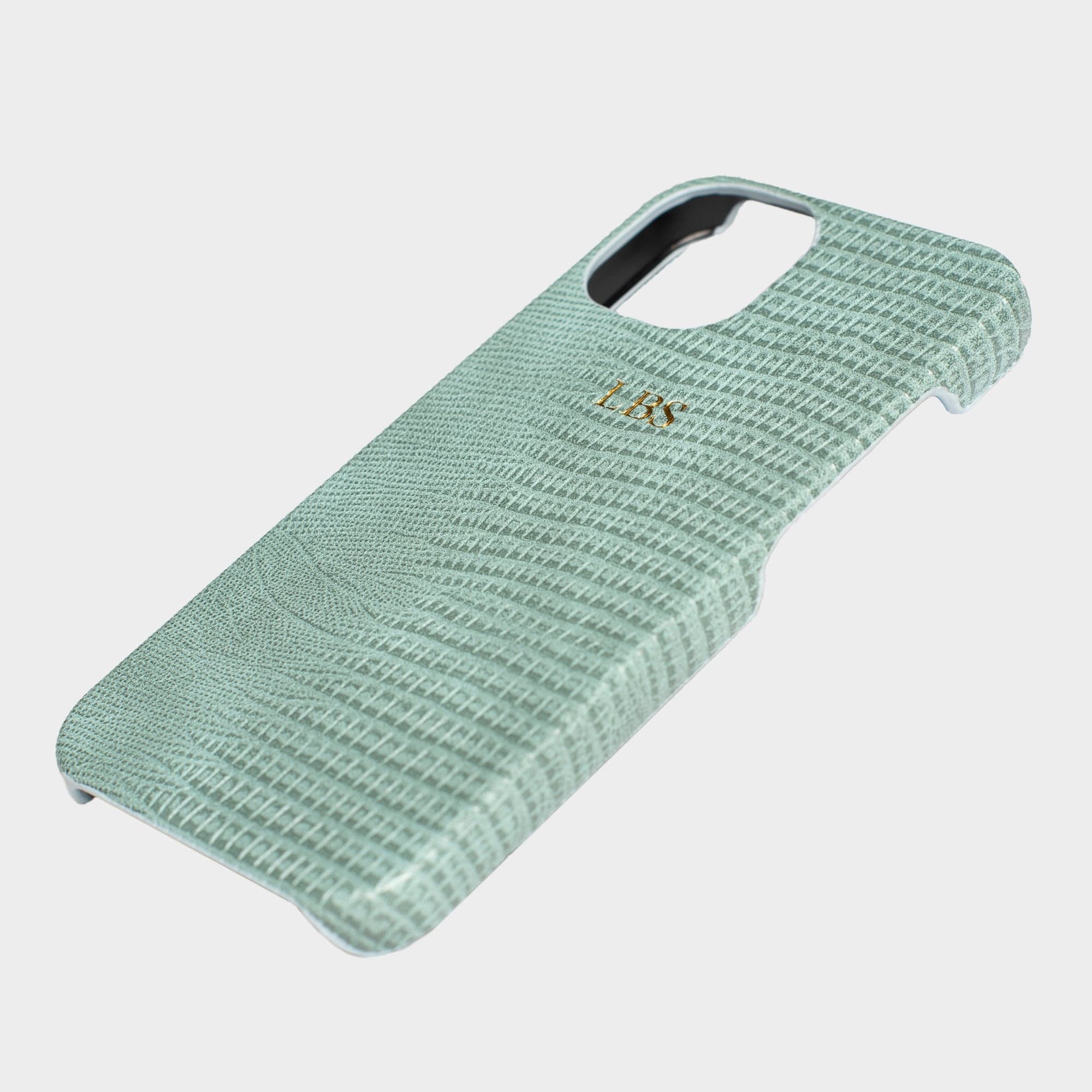 Sapphire Lizard Texture Personalized Snap Case