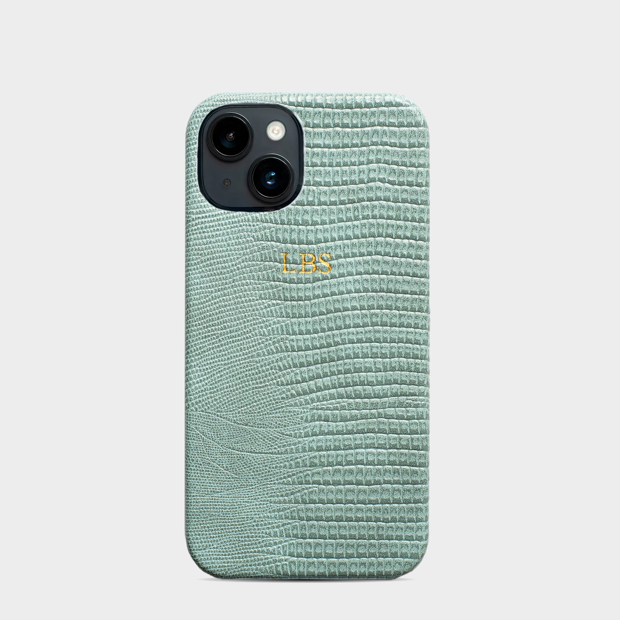 Sapphire Lizard Texture Personalized Snap Case