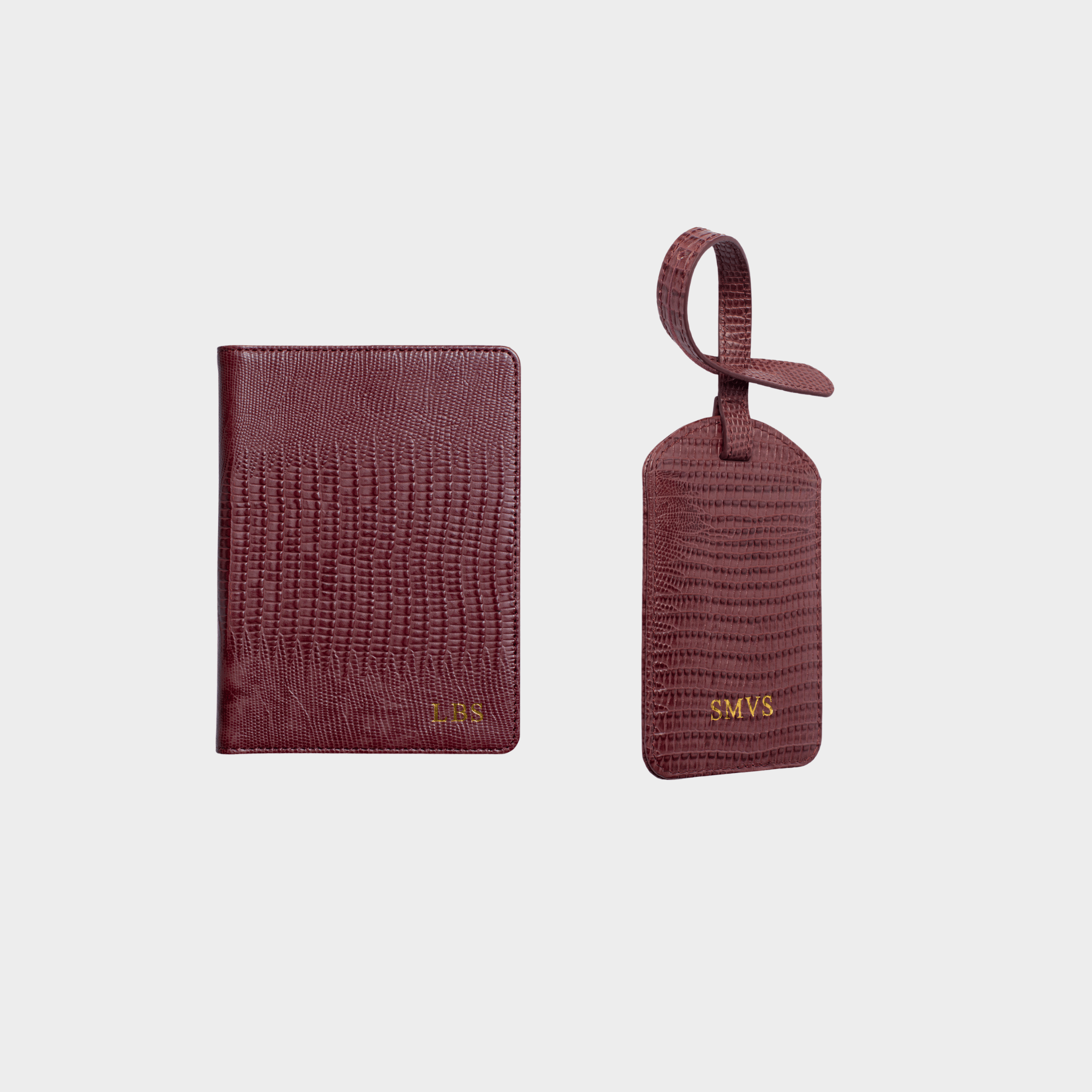 Burgundy Travel Set