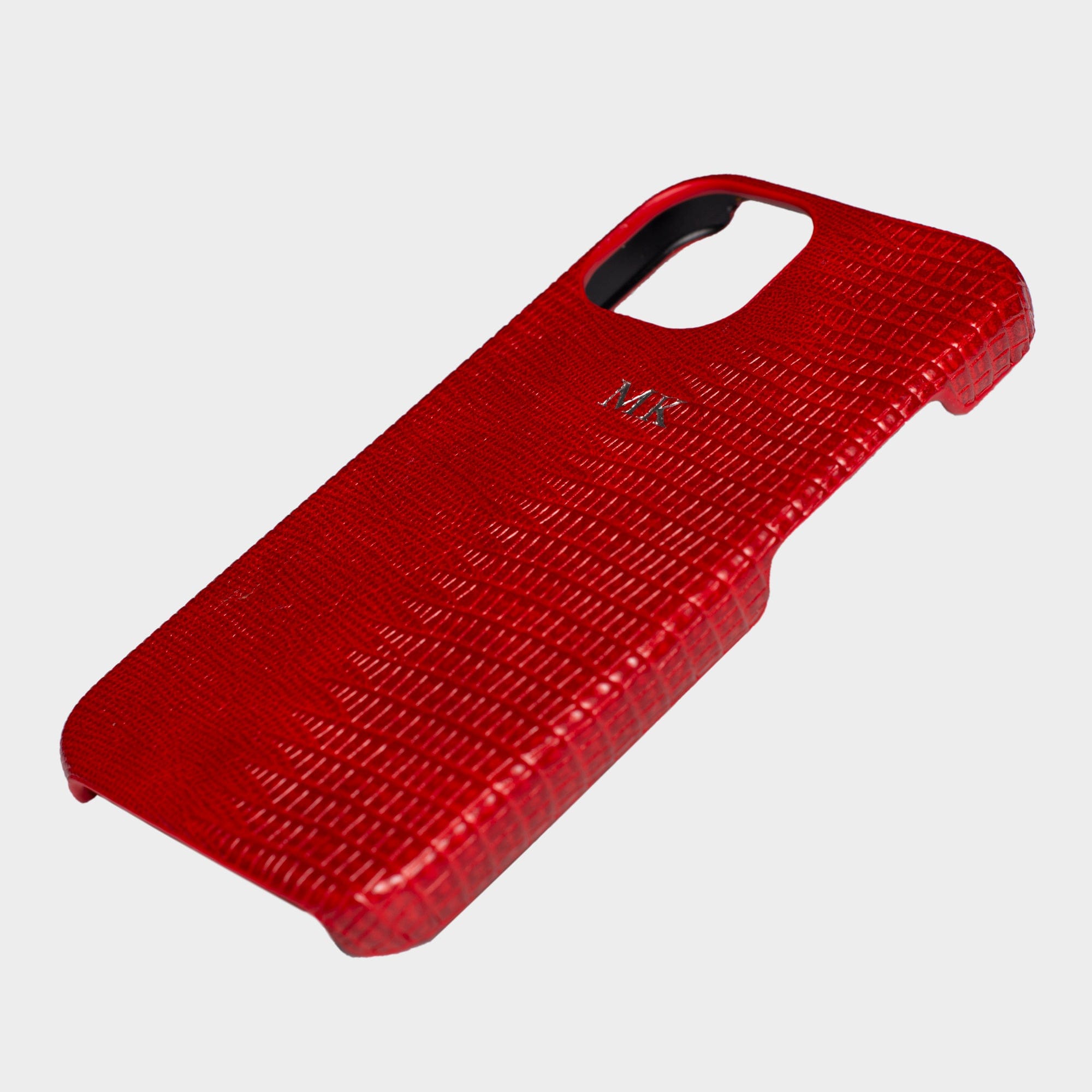 Violet Red Lizard Texture Personalized Snap Case