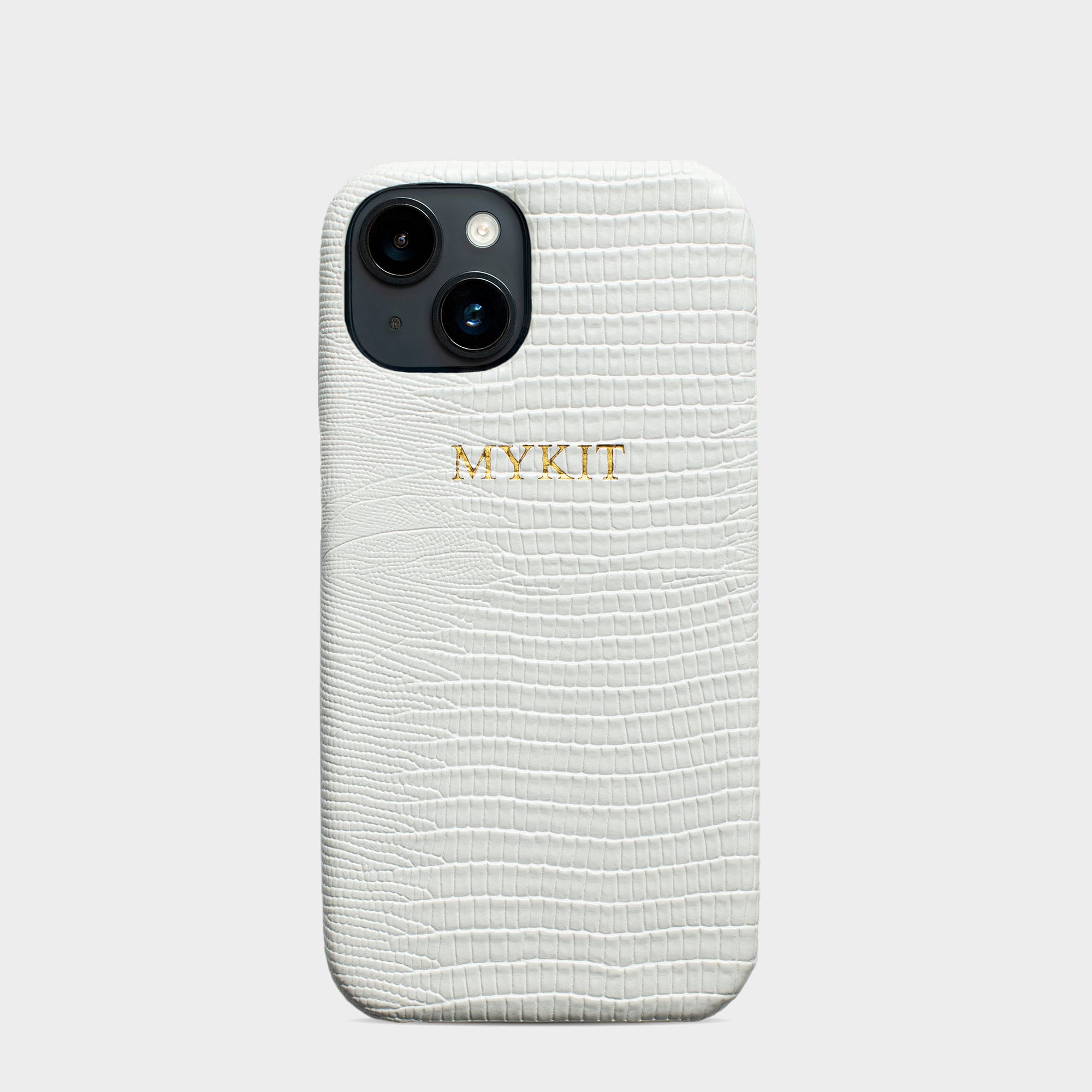 White Lizard Texture Personalized Snap Case