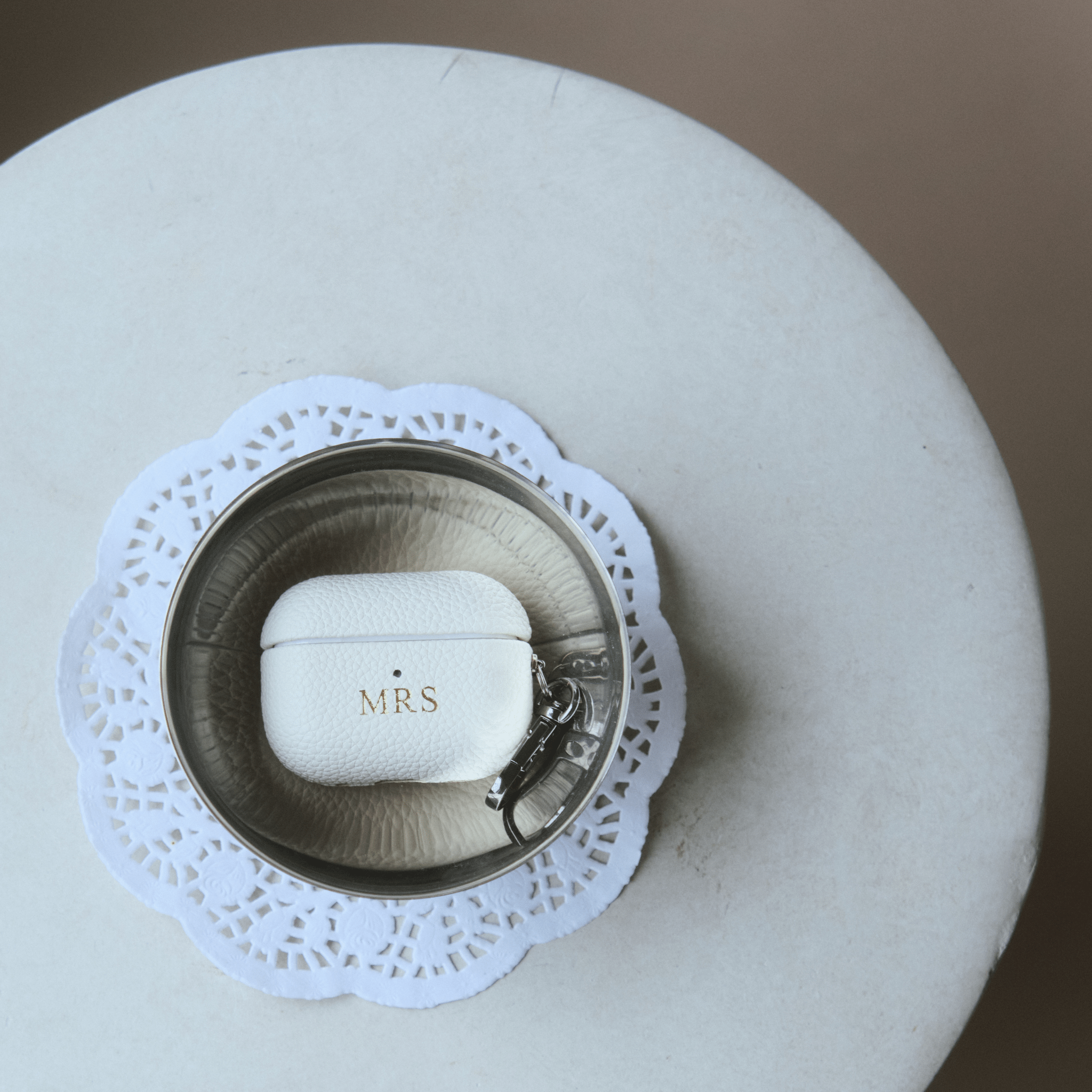 White AirPods Personalized Case